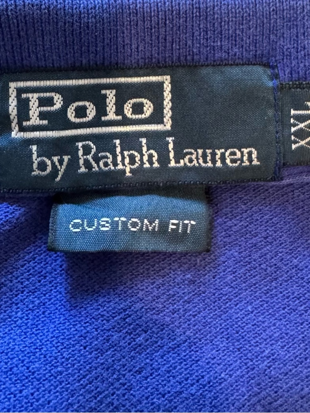 Vintage Polo Ralph Lauren Men's Blue Short Sleeve SPAIN Polo Shirt Size XXL - Picture 3 of 4
